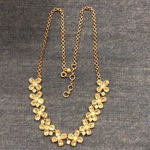 J. CREW Crystal Floral Necklace